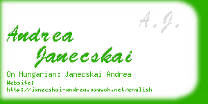 andrea janecskai business card